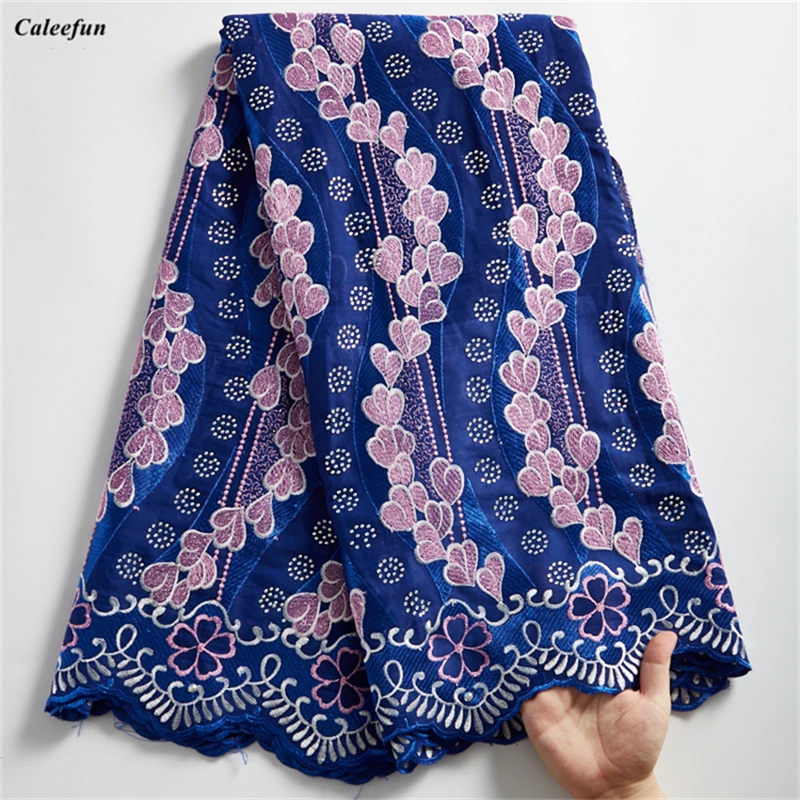 

African Swiss Dry Lace Fabric With Stones 2021 High Quality Nigerian Lace Fabric For Dress Swiss Voile Lace In Switzerland Y2287