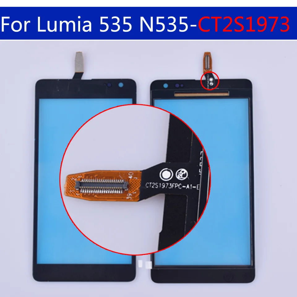 10 шт./партия сенсорная панель для Nokia Microsoft Lumia 535|Сенсорные панели (тачскрин)| |