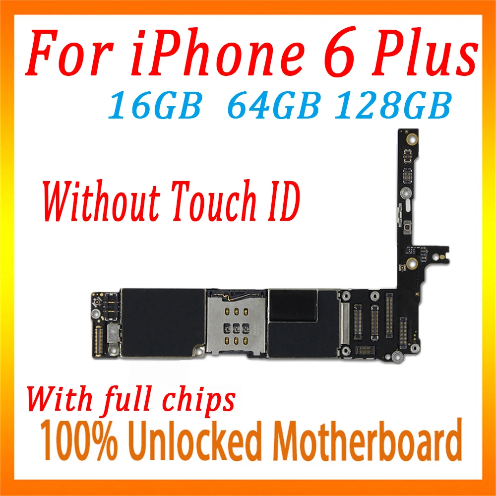 Оригинальная материнская плата для iphone 6 plus с/без touch ID, разблокирована для iphone 6p логическая плата отлично работает все функции