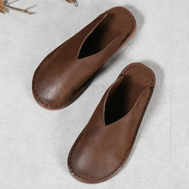 Тапочки Careaymade из коровьей шкуры женские сандалии на плоской подошве Женская