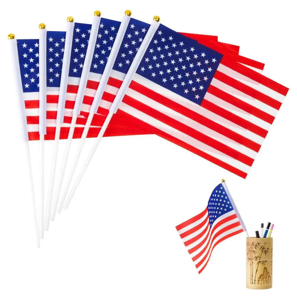 Американский ручной флаг США страны украшение вечерние Кубок мира фестиваль