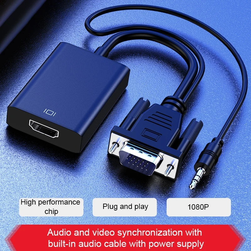 Переходник VGA-HDMI для ТВ-приставки PS4 Aux аудио разветвитель порт дисплея проектора |