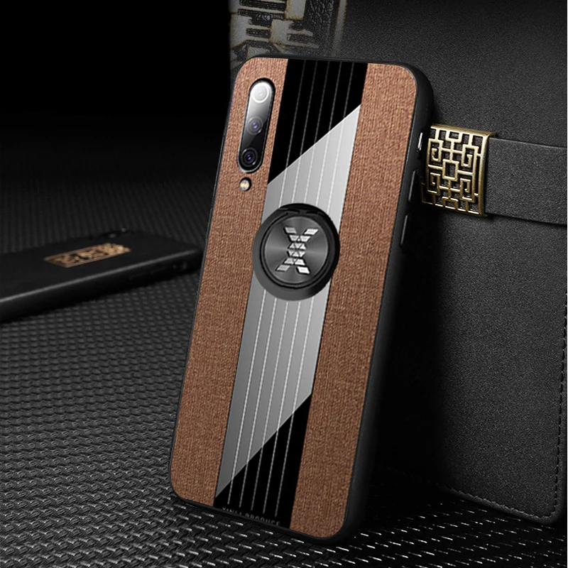 YonLinTan coque чехол для Xiao mi 9 Se 9Se холщовый Мягкий ТПУ автомобильный магнитный