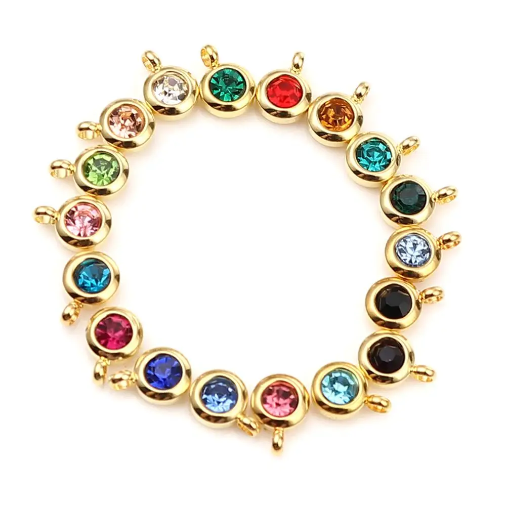 

Подвески-талисманы DoreenBeads из нержавеющей стали и стекла, круглые, позолоченные, для самостоятельного изготовления ювелирных изделий, 2 шт., 9 ...
