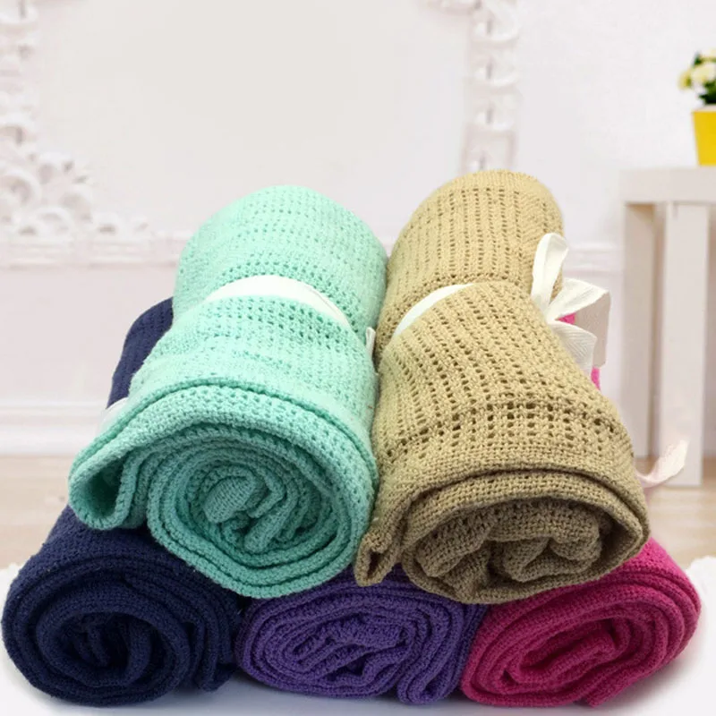 Одеяла для новорожденных младенцев трикотажная пеленка с вырезами хлопковое