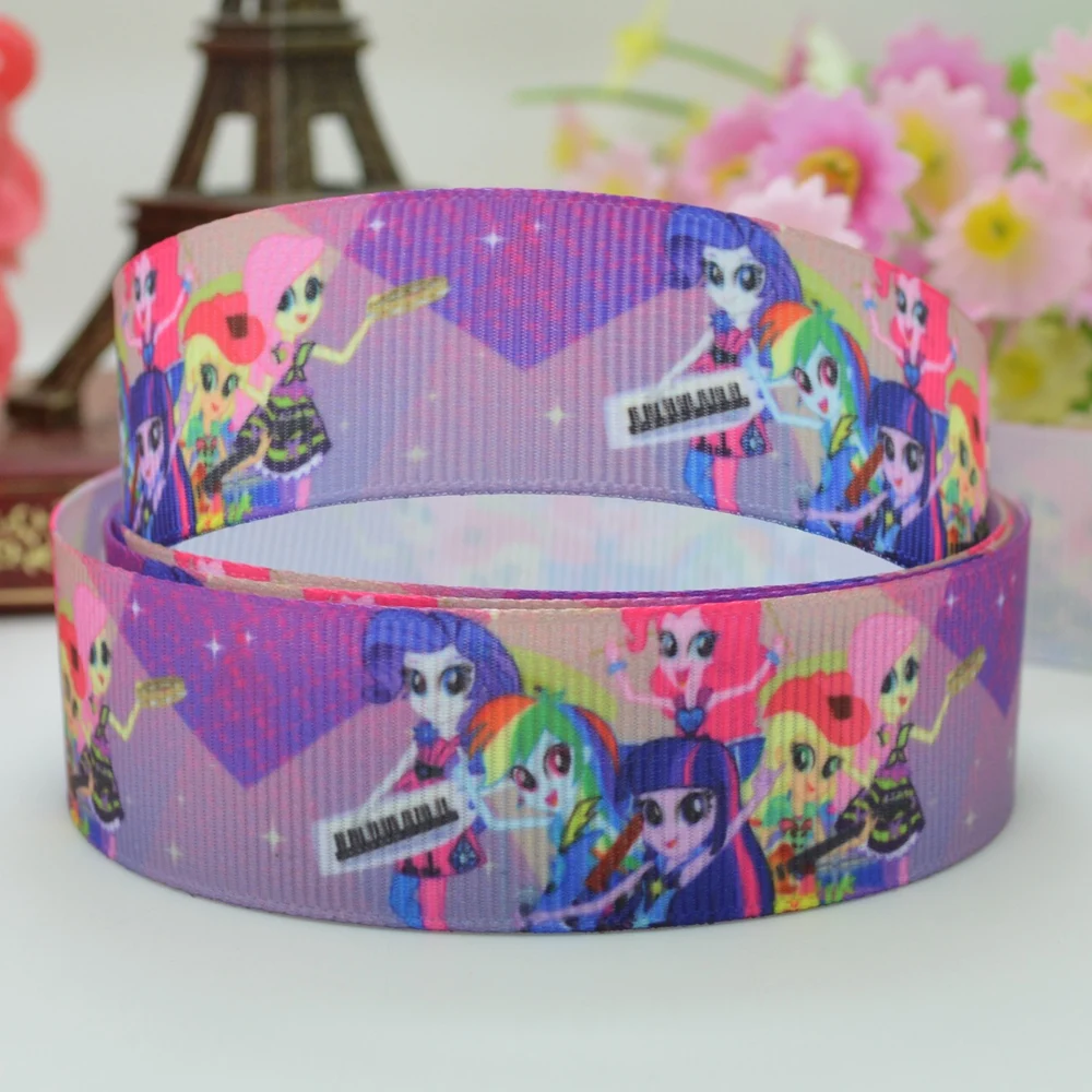 7/8 &quot22 мм милый конь Эквестрия девушки печатные корсажная лента бант для волос