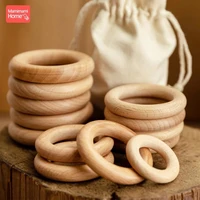 mamihome 50pc 40mm 70mm beech wooden rings baby teether bpa free wooden blank rodent diy nursing bracelets childrens goods toys