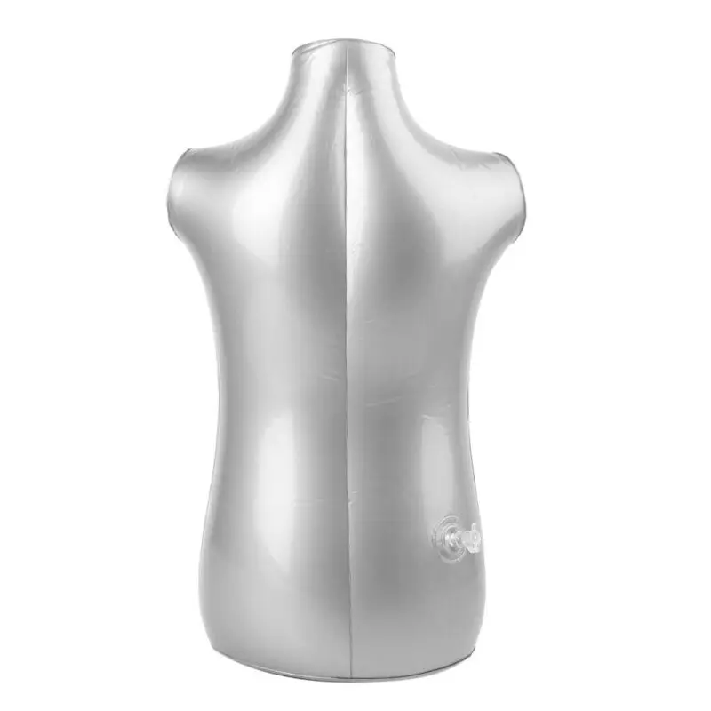 Серебряный детский полубоди надувной манекен для показа одежды модель