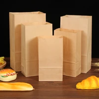 kraft paper bag gift food sandwich baking wedding supplies packaging bag recyclable takeaway bag