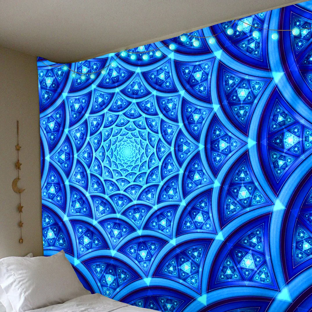 

Nordic Bohemian tapestry Mandala wall hanging farmhouse home decor wall cover 3d print beach mat tablecloth 100% Polyester