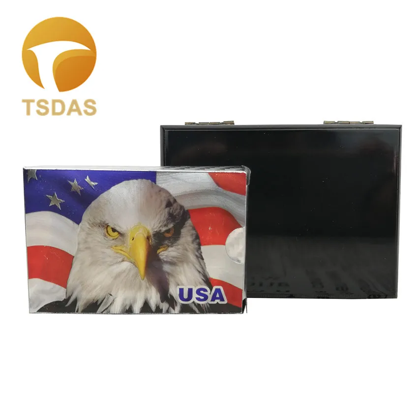 24k позолоченные цветные золотые водонепроницаемые игральные карты с рисунком