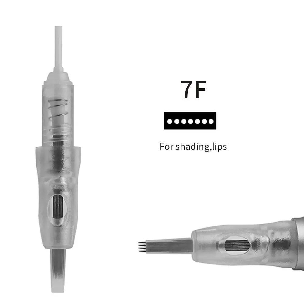 Игла с картриджем 7F для татуажа бровей JiDragon машинка перманентного макияжа губ