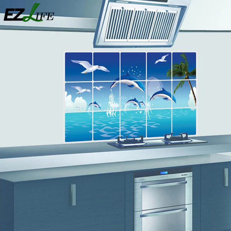 Кухонная настенная наклейка из ПВХ водостойкая загрязненная нефтью высокая