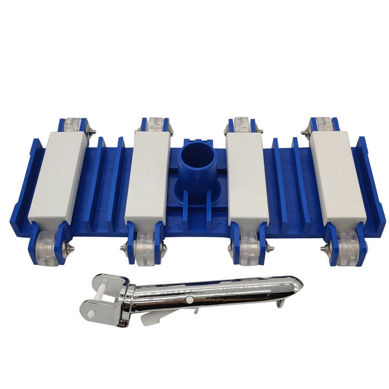 

Вакуумная головка для бассейна с колесами, 14-дюймовая алюминиевая ручка для очистки бетона или пластыря бассейна