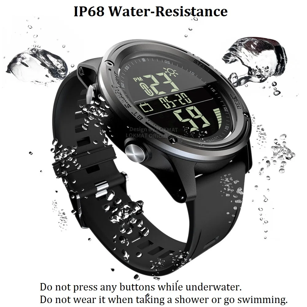 Смарт часы LOKMAT MK07 Bluetooth с 1 25 дюймовым FSTN экраном водонепроницаемый фитнес трекер