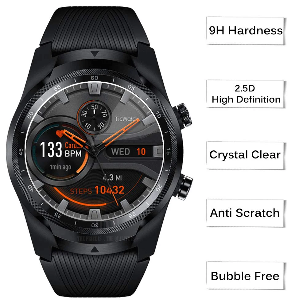 2 в 1 защитный чехол + Защитная пленка для экрана смарт часов Ticwatch Pro силиконовый из