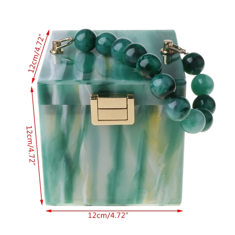 

Gift Box Shape Women Acrylic Party Clutch Evening Tote Wedding Handbag Purse H8WD