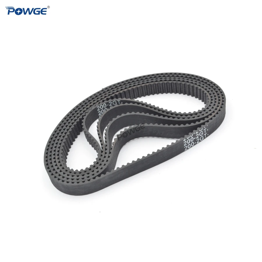 POWGE 2MGT 2 м 2GT синхронный ремень ГРМ длина шага 196/198/200/202/204 Ширина 3/6/9/15 мм зубы 98 99 100