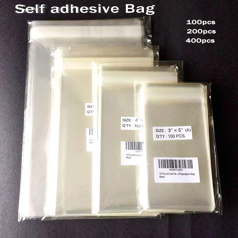 Clear Self-adhesive Cello Cellophane Bag package Self Sealing Small Plastic Bags for Candy Packing  Cookie Packaging Bag Pouch