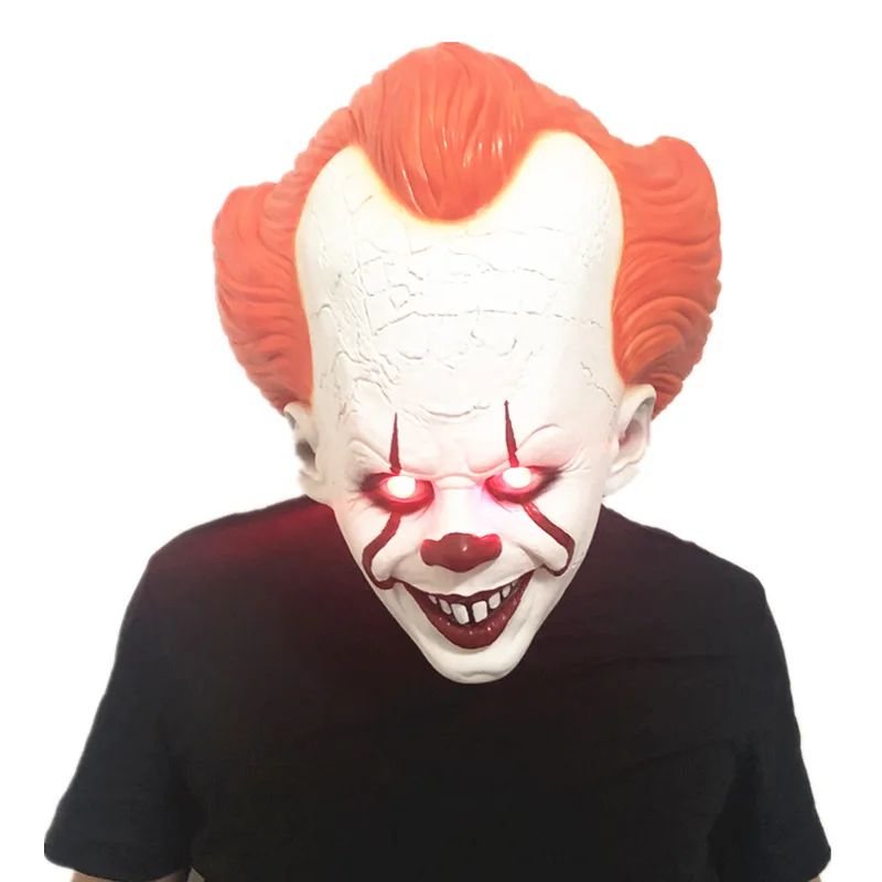 Stephen King It маска пеннивайз ужас клоун Джокер светодиодный маски латексные