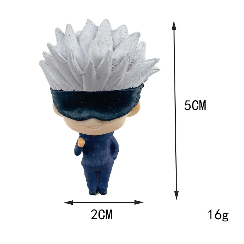 

5pcs/set Jujutsu Kaisen Keychains with PVC Toy Figures Key Chain Gojo Satoru Itadori Yuji Key Ring Bag Hangings Height 5cm