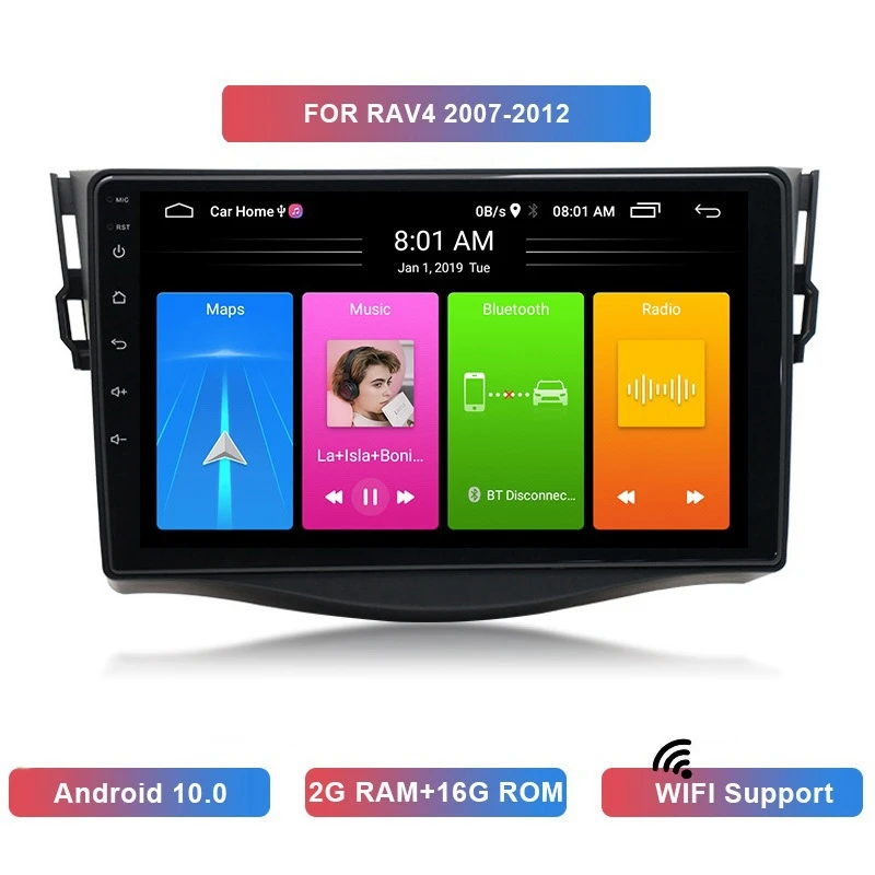 

9 дюймов Android 10 HD Автомобильный MP5-плеер стерео радио Wifi Bluetooth GPS навигация для Toyota RAV4 2007-2011
