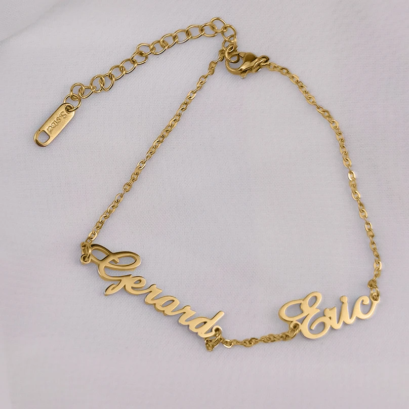 

Customized Bracelet with Name Multi-Name Ladies Gold Stainless Steel Bracelet Couple Bracelet Bracelet Letters