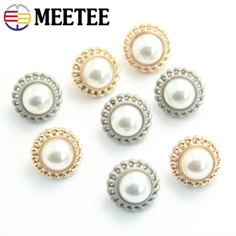 20pcs 11.5-12.5mm Fashion Pearl Shirt Button Sew-on Decorative Botones Women Cardigan Metal Buttons DIY Sewing Accessories | Дом и сад