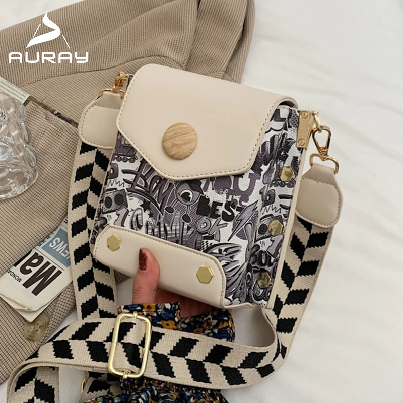 

AURAY Luxury Designer Women's Shoulder Bag Fashion Purses And Handbags Crossbody Bags For Women 2021 PU Leather Messenger Bag