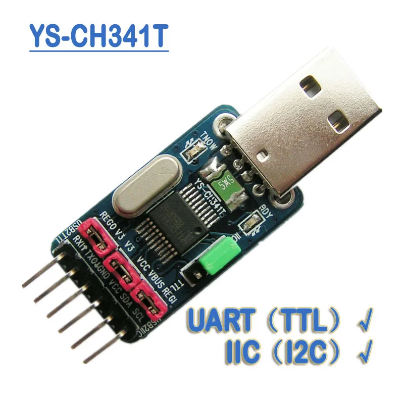 

Модуль CH341T USB К I2C IIC USB к UART TTL USB для последовательного двойного напряжения
