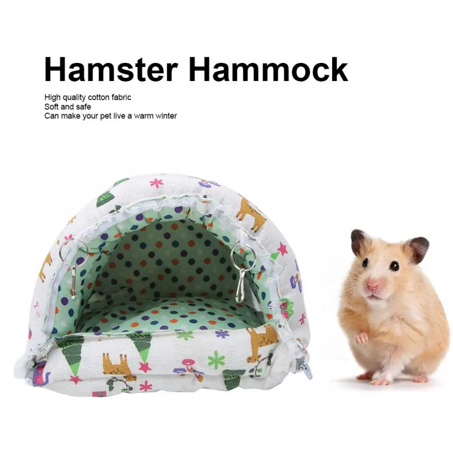 Хлопковая ткань Белый Рождественский домашний хомяк Теплый Гамак подвесной