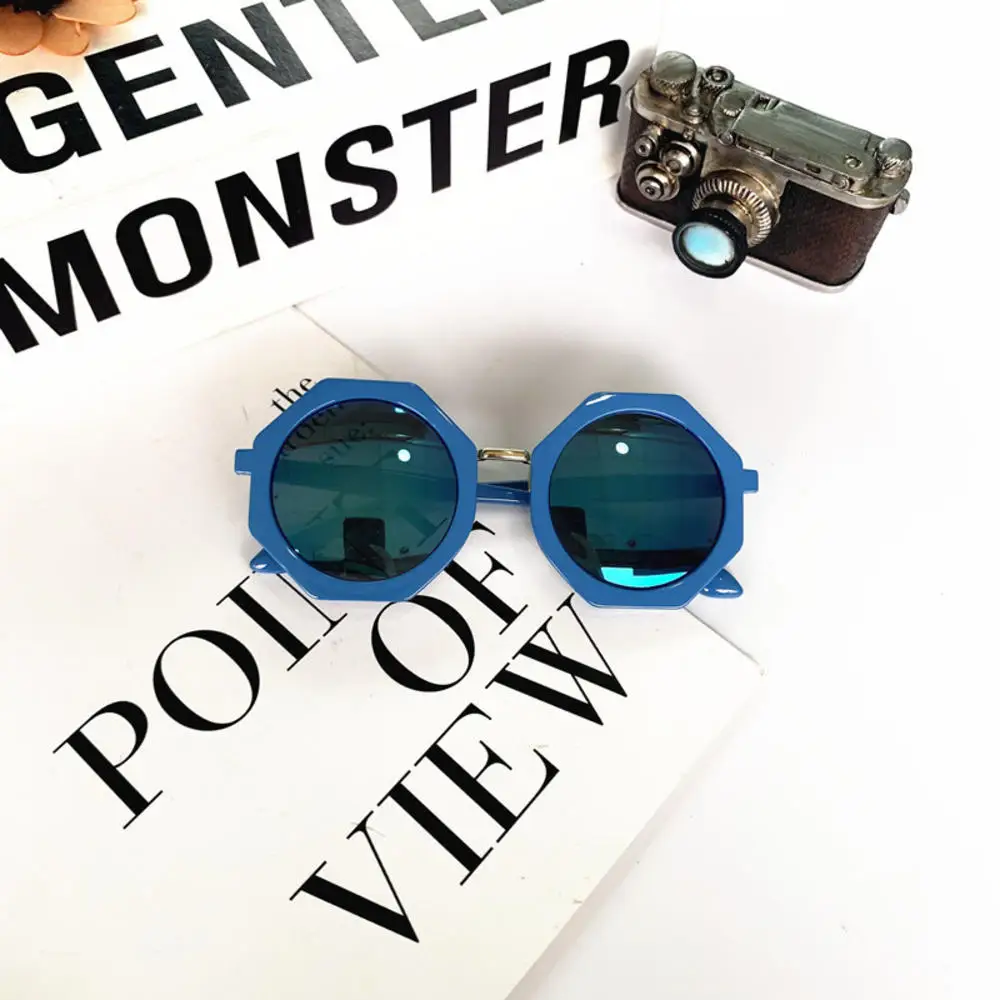 Модные Светоотражающие детские солнцезащитные очки для улицы красочные Uv400