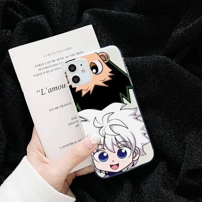 

Hisoka Anime Hunter X hunter Cute Phone Case Transparent for iPhone 11 12 mini pro XS MAX 8 Plus 7 X XR