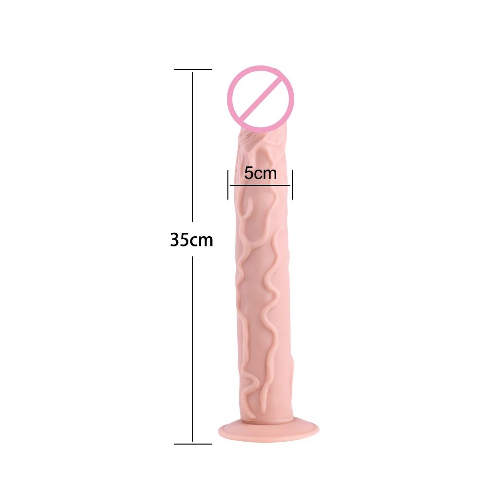 Hismith soft Silicone big Dildo 13.8 inches Long dildos with suction cups 12.6&quot Insertable 2&quot Diameter smooth realistic dildo |