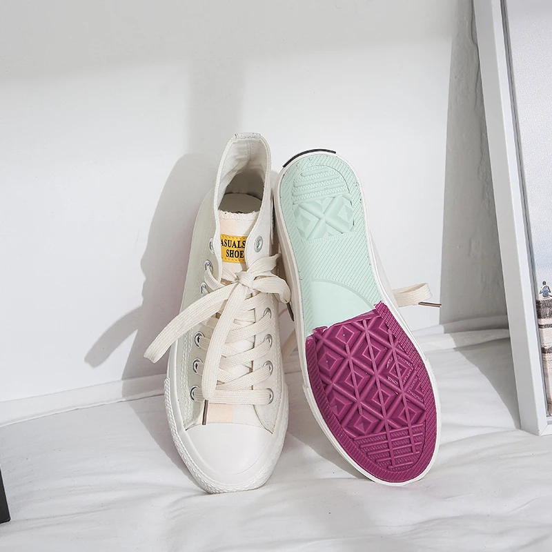 2020 г. Женская парусиновая обувь с высоким берцем Высококачественные Новые