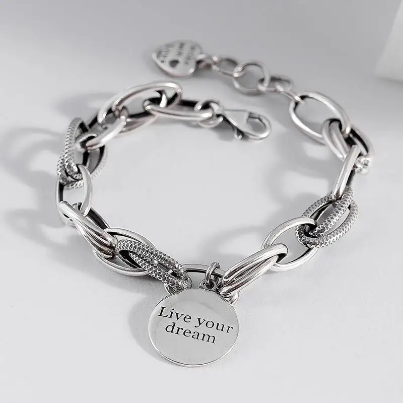 

Designer Inspired Charms Bracelets for Women Silver Plated Luxury Chain Bracelet Gifts