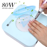 80w nail dust collecting fan with fine filter nail drill machine accessory professional manicure tools nail vacuum cleaner