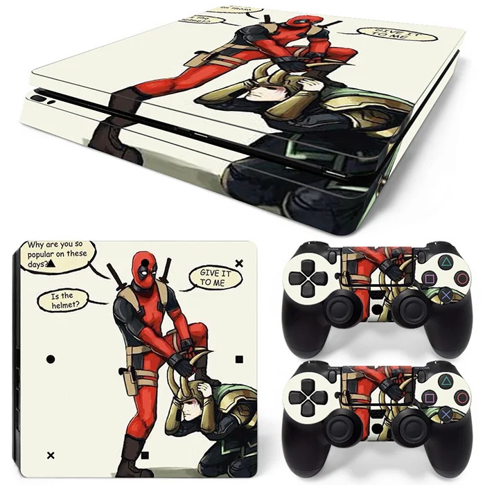 Дизайн Человек-паук для PS4 тонкая консоль и контроллеры наклейки для PS4 тонкая кожа Наклейка для ps4 тонкая виниловая наклейка