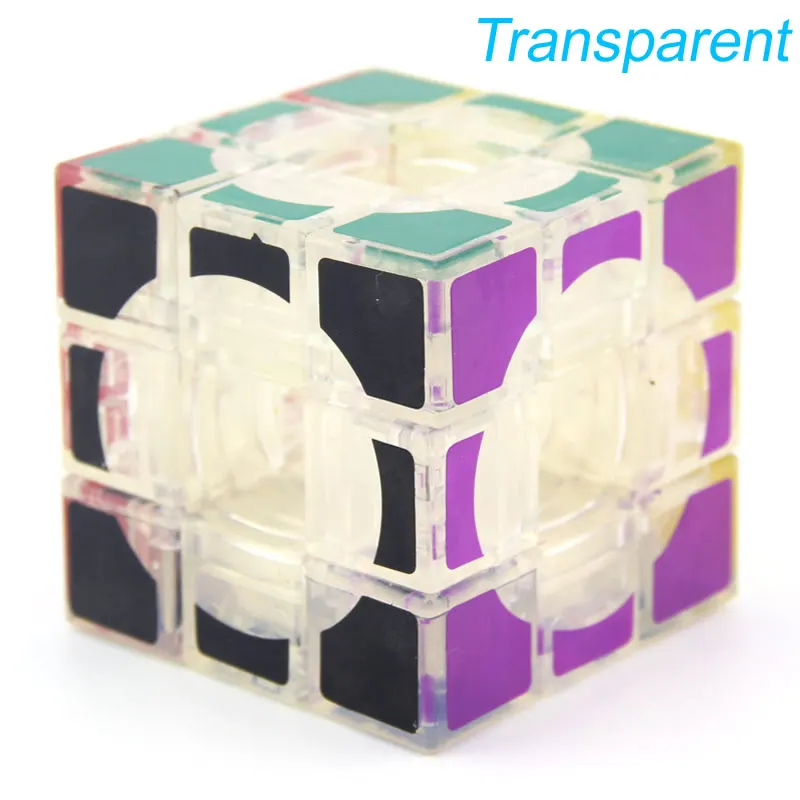 Transparent LanLan полый 3x3x3 магический куб 3x3 профессиональная скоростная головоломка, обучающие игрушки для детей, антистресс - Цвет: Transparent