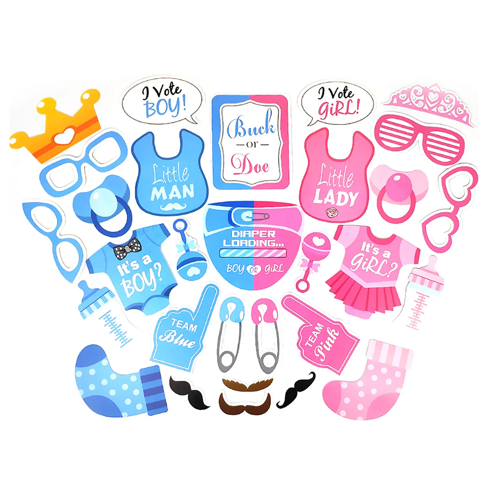 

Gender Reveal It's A Boy Or Girl Baby Shower Boy Birthday Party Decorations Kids Girl Oh Baby Blue Pink Foil Balloons Package