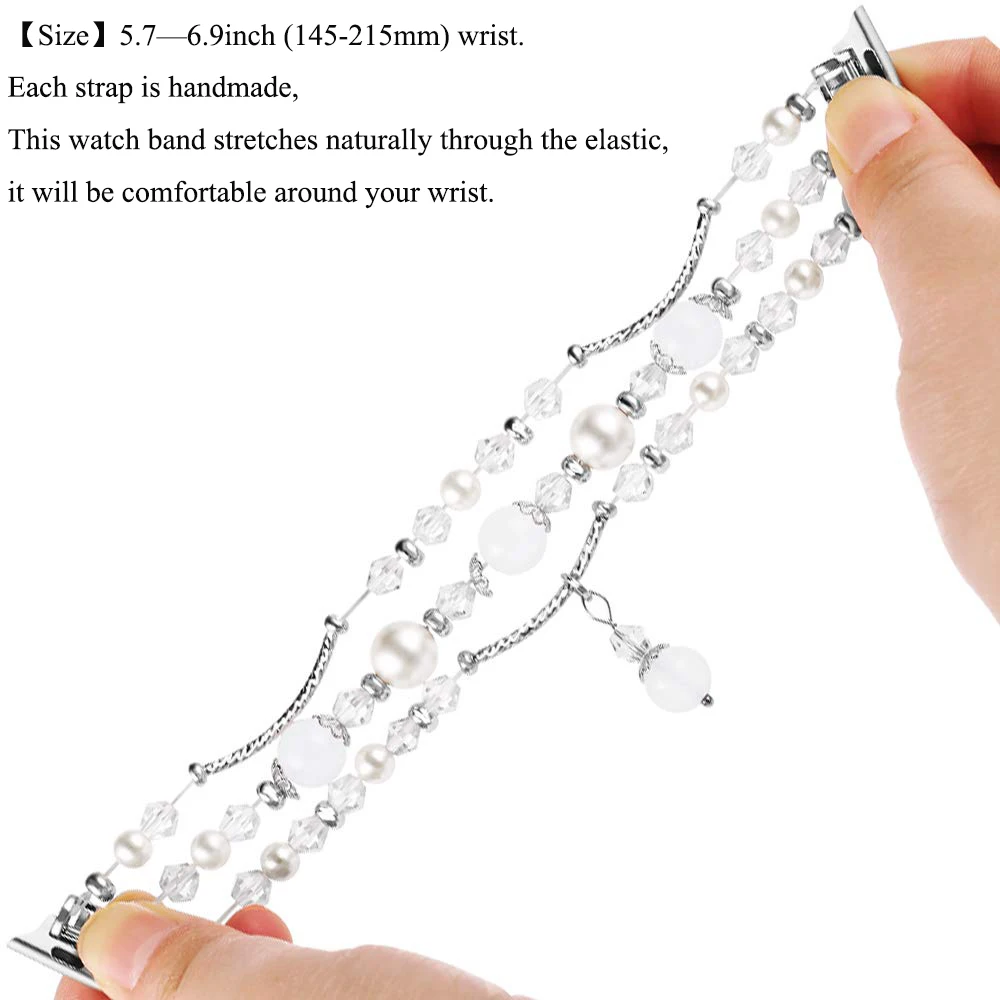 

watch bracelet strap For Apple watch SE 6 5 4 band 44mm 40mm Handmade Women Watchband for iwatch 3 2 1 42mm 38mm Accessories