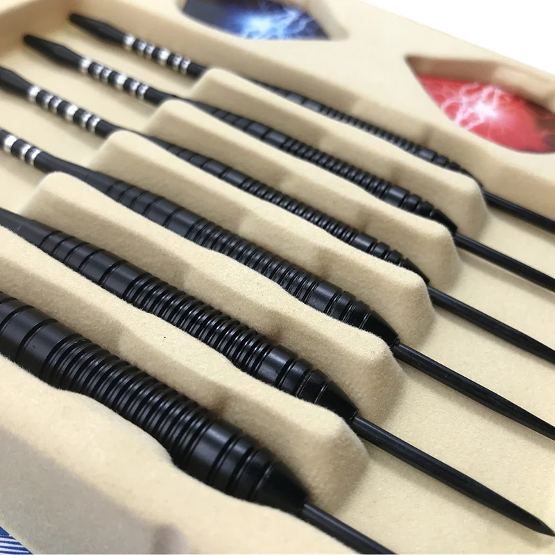 

12Pcs 22g Professional Darts Set Steel Tip Black Plated Iron Barrel Aluminum Shaft PET Flight Competition Training Dart