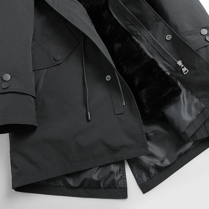 DK 2019 новая енотовидная собака меховой воротник подкладка настоящий натуральный