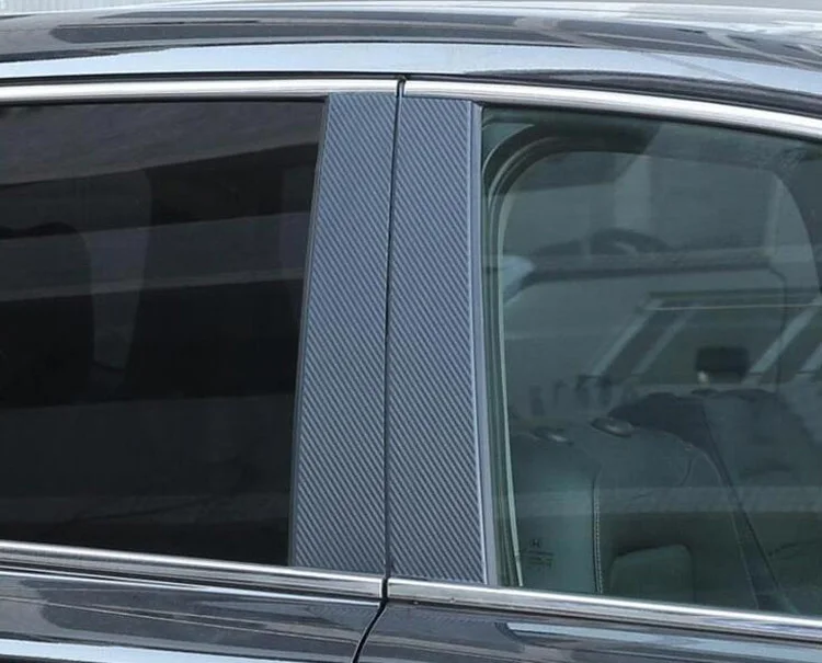 Стайлинг автомобиля углеродное волокно отделка окна украшение средняя наклейка