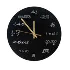 Круглые деревянные настенные часы с формулойпринтом оленя, современные настенные часы для дома, спальни, бесшумное сканирование, 25*25 см RE