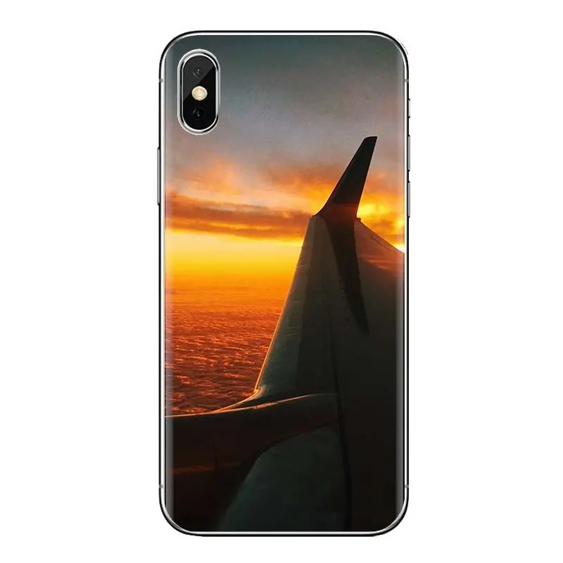 Прозрачный мягкий чехол Чехлы самолета восход солнца самолет для huawei Коврики Honor