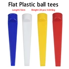 Тройники для гольфа 20 цветов, пластиковые плоские тройники для гольфов, длина 70 мм, высокое качество для мужчин, женщин, детей, подарок, новинка, Прямая поставка