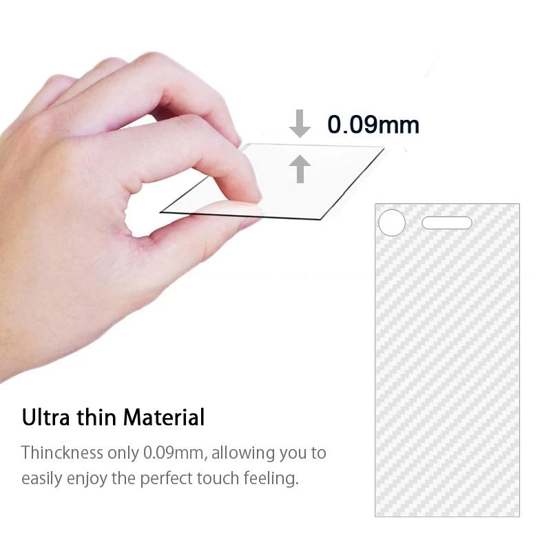 

5pcs 3D Carbon Fiber Back Cover Film For Sony Xperia XZ2 XZ1 XZ XZS X Performance Compact Premium Rear Screen Protector No Glass