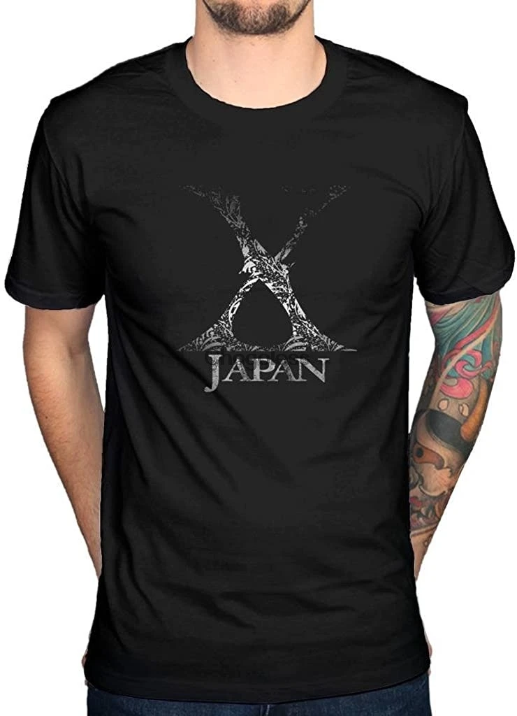 Official X Japan футболка с листьями|Мужские футболки| |