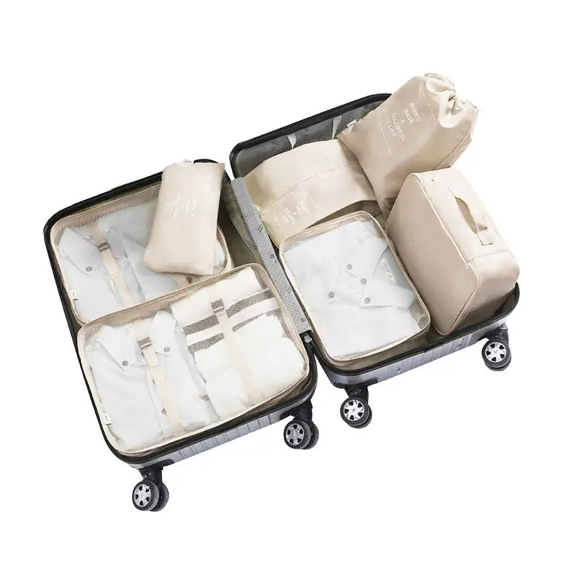 

Transparent Multifunctional Storage Bag Set Polyester Clothes Travel Storage Bag Reusable Organizador Household Items DG50SB